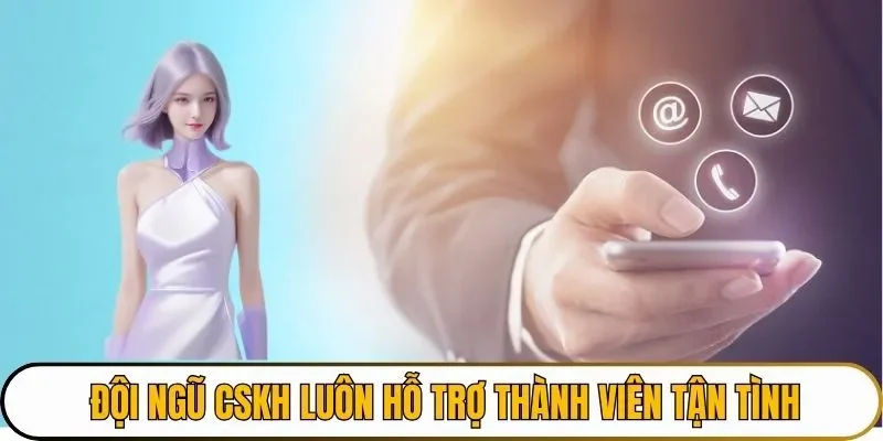 Đội ngũ CSKH luôn hỗ trợ thành viên tận tình